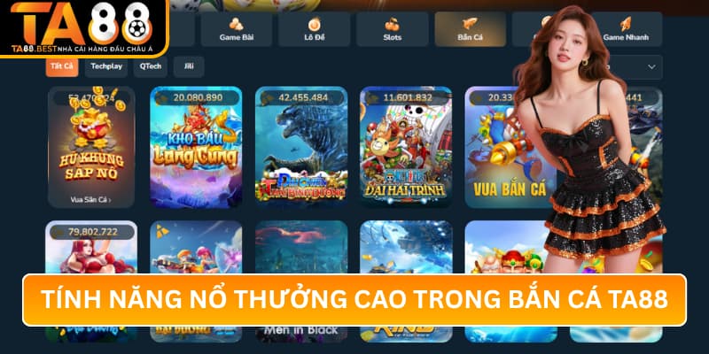 Tính Năng Nổ Thưởng Cao Trong Bắn Cá TA88